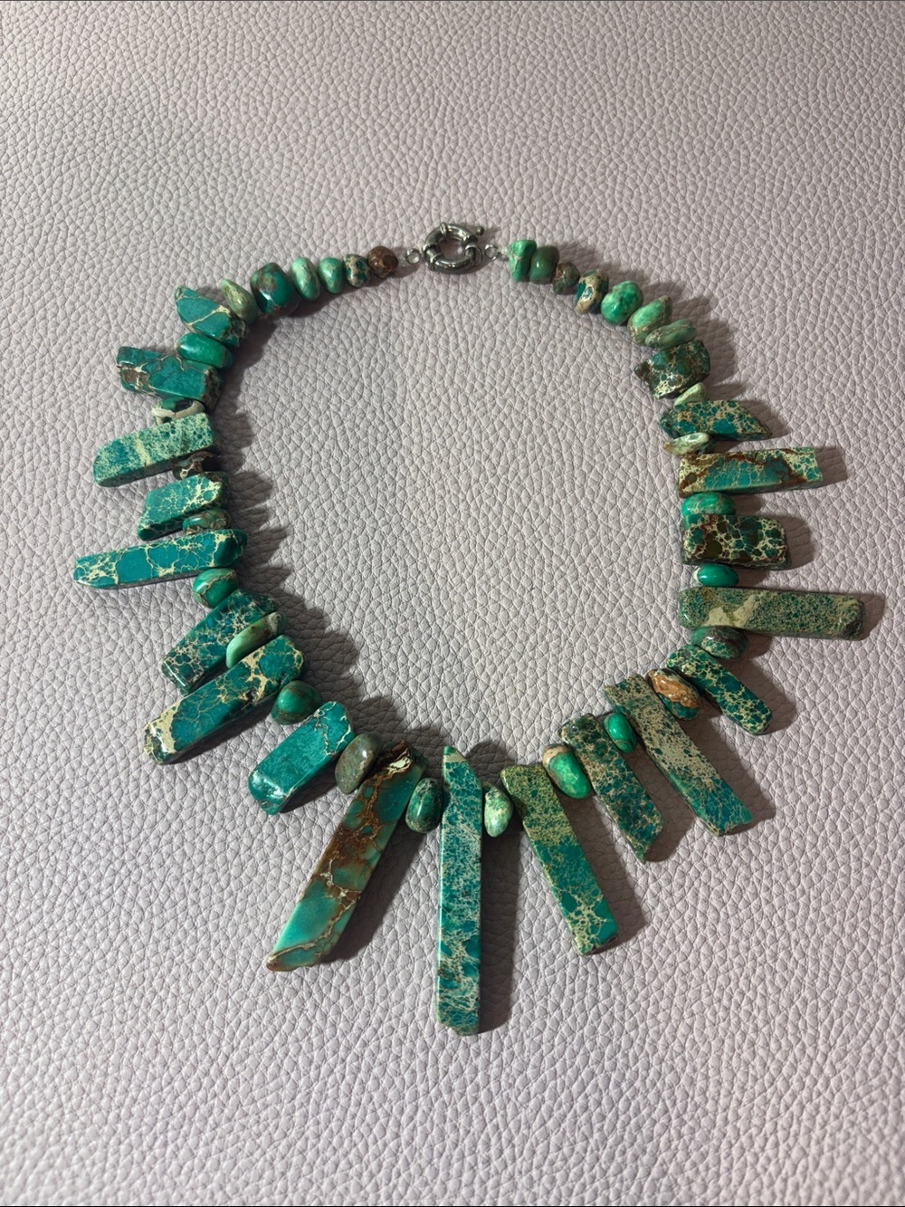 Turquoise Stone Statement Bib Necklace | Boho Southwestern